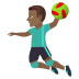 🤾🏾‍♂️ man playing handball: medium-dark skin tone display on JoyPixels